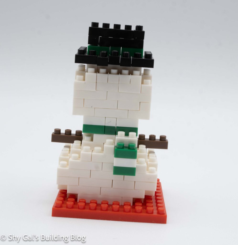 Snowman build back view