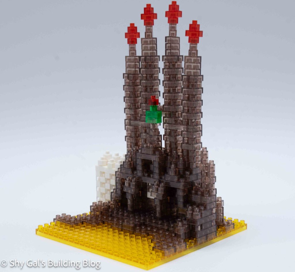 Sagrada Familia Transparent ver build front 3/4 view