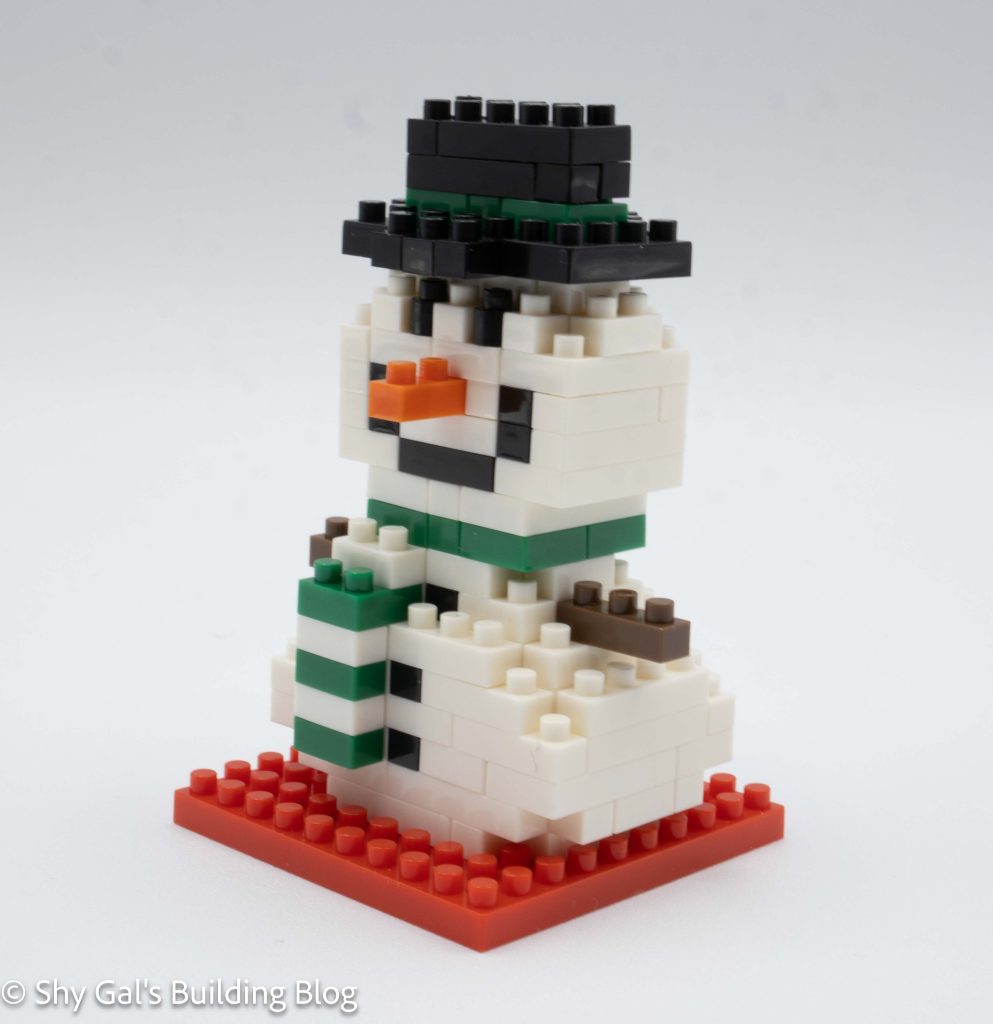 Snowman build front 3/4 view