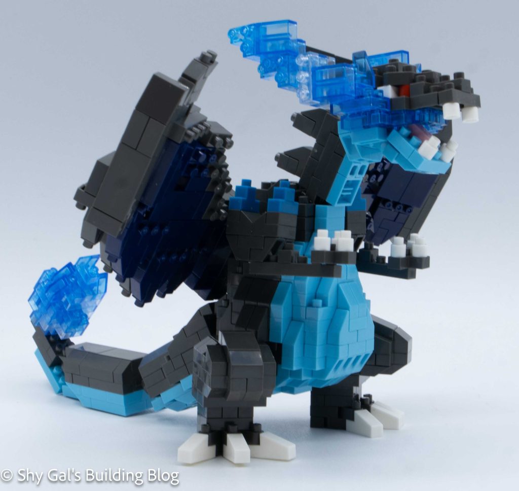 Mega Charizard X RS build front 3/4 view
