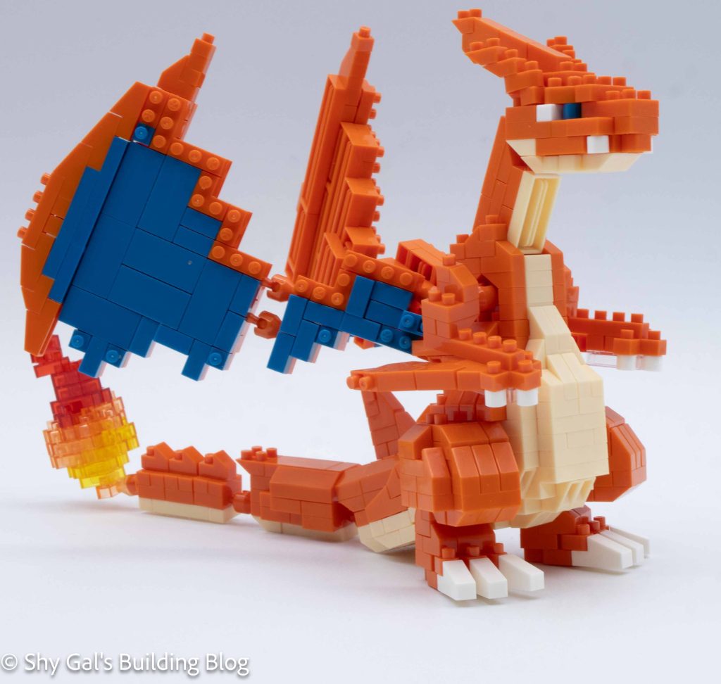 Mega Charizard Y RS build front 3/4 view